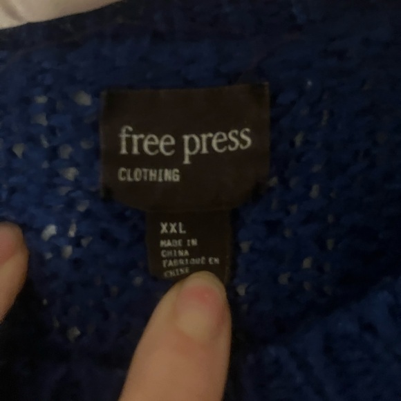Free Press Blue Chunky Knit Sweater - Picture 3 of 8